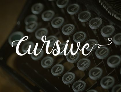 How to write cursive